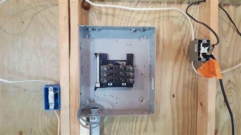 shed junction box|shed breaker box installation.